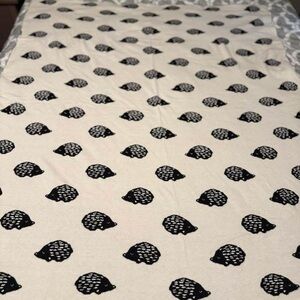 100% cotton Hanna Andersson Cream and Black Hedgehog Blanket